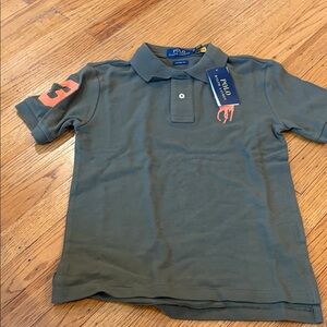 Polo by Ralph Lauren Kids Green Polo with Orange Details